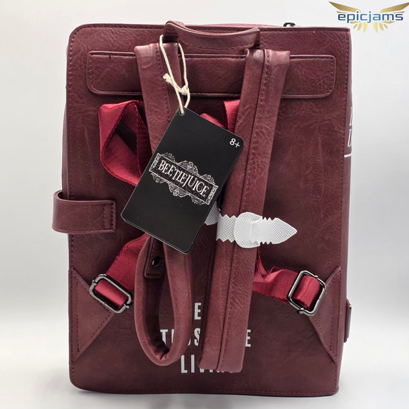 Loungefly Beetlejuice Handbook For The Recently Deceased Pin Trader Backpack - Picture 5 of 9